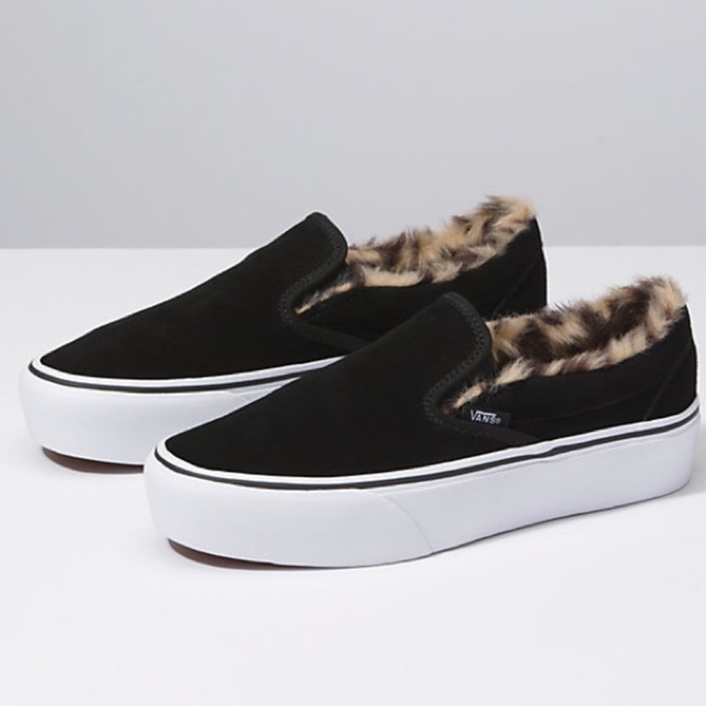 Vans Classic Slip On Platform (suede/fur)
